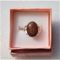 3) SILVER TONE WITH OVAL NATURAL GOLD