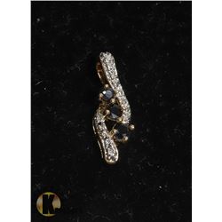 #125-DARK BLUE TOPAZ PENDANT