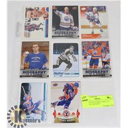 EDMONTON OILERS 8 CARD LOT GRETZKY MCDAVID