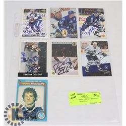 TORONTO MAPLE LEAFS SIGNED 7 CARD LOT HOF'ERS