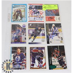 EDMONTON OILERS 9 SIGNED HOCKEY CARDS MOOG