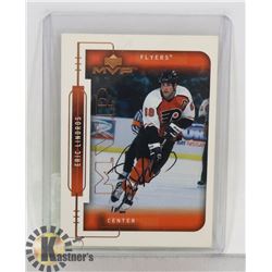 ERIC LINDROS PHILADELPHIA FLYERS AUTOGRAPHED CARD