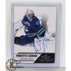 ROBERTO LUONGO AUTOGRAPHED CANUCKS CARD