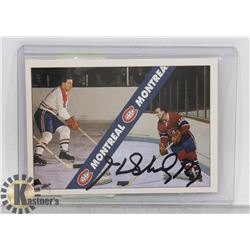 HENRI RICHARD MONTREAL CANADIENS SIGNED CARD RIP