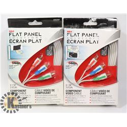 TWO PACKS OF RCA  FLAT PANEL CABLES
