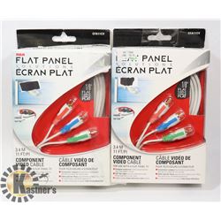 TWO PACKS OF RCA  FLAT PANEL CABLES