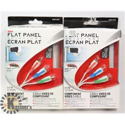 TWO PACKS OF RCA  FLAT PANEL CABLES