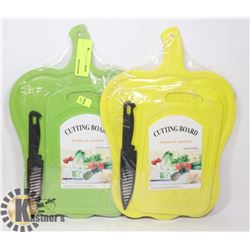 TWO CUTTING BOARD SETS WITH KNIFE