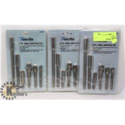 THREE 6PC DRILL ADAPTER SETS