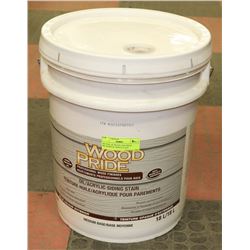 18L PAIL OF WOOD AND PRIDE OIL/ACRYLIC WHITE STAIN