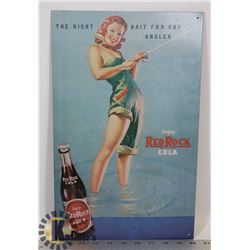 RED ROCK COLA METAL ADVERTISING SIGN FROM