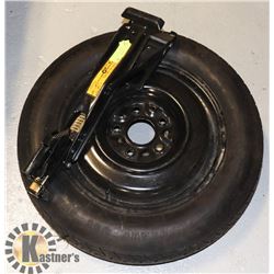 5 BOLT SPARE TIRE (16") WITH SCISSOR CAR JACK