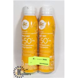 TWO CANS OF BE BETTER SPRAY ON SUNSCREEN