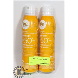TWO CANS OF BE BETTER SPRAY ON SUNSCREEN