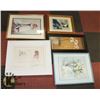 Image 1 : LOT OF 5 ASSORTED FRAMED PICTURES