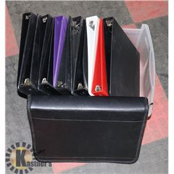 11- 1.5 " BINDERS & 1 LEATHERETTE BUSINESS BINDER