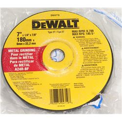6 DEWALT 7" X 1/4" X 7/8" METAL CUTTING DISCS,