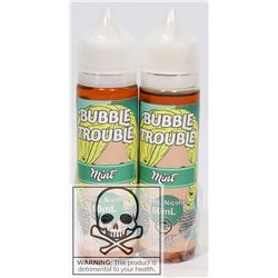 2 BOTTLES OF BUBBLE TROUBLE MINT 6MG OF NICOTINE