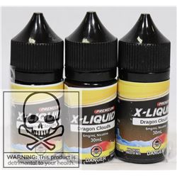 3 BOTTLES OF PREMIUM X-LIQUID DRAGON CLOUDS 6MG
