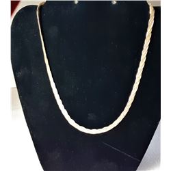 20)  ITALIAN 925 STAMPED BRAIDED FLAT