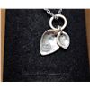 Image 2 : 9)  STERLING SILVER DOUBLE LEAF