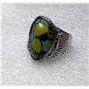 Image 1 : 6)  TIBETAN SILVER & TURQUOISE RING