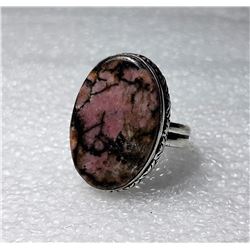 7)  OVAL SNAKE SKIN PINK AND BLACK