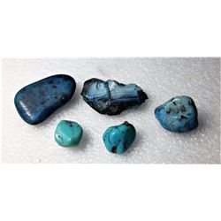 16)  LOT OF 5 NATURAL TURQUOISE