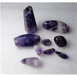 15)  LOT OF 9 POLISHED NATURAL