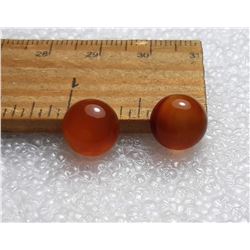 12)  LOT OF 2 MATCHED NATURAL ROUND