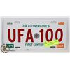 Image 1 : 100 YEAR ANNIVERSARY UFA ALBERTA LIC. PLATE