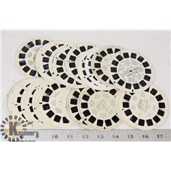 LOT OF 33 VIEW MASTER REELS APOLLO DISNEY MUCH