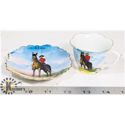 1960'S HAND CRAFTED CUP AND PLATE RCMP