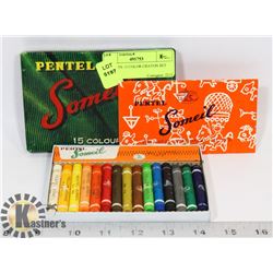NIB 1950'S 15 COLOR CRAYON SET PENTEL