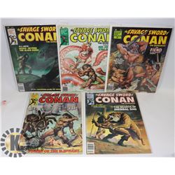 LOT OF 5 MINT CONAN COLLECTORS MAGAZINES COMICS