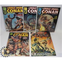 LOT OF 5 MINT CONAN COLLECTORS MAGAZINES COMICS