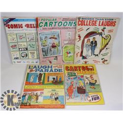 LOT OF SIX 1960'S ADULT JOKE MAGAZINES COMICS