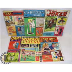 LOT OF FIVE 1960'S ADULT JOKE MAGAZINES COMICS