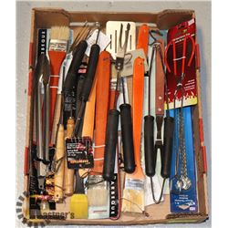 FLAT OF ASSORTED BBQ TOOLS