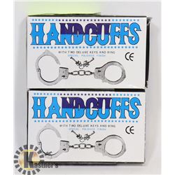 TWO SETS OF HANDCUFFS WITH KEYS