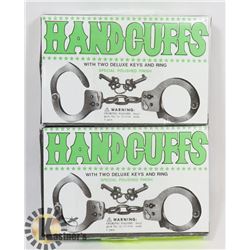 TWO SETS OF HANDCUFFS WITH KEYS