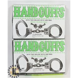 TWO SETS OF HANDCUFFS WITH KEYS