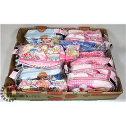 FLAT OF PENCIL CASES/ MINI ZIP UP BAGS