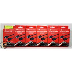 LOT OF 6 EXTENDER CABLES FOR NES CLASSIC EDITION