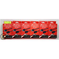 LOT OF 6 EXTENDER CABLES FOR NES CLASSIC EDITION