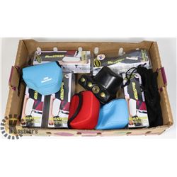 FLAT OF CAMERA CASES AND BOSS STRAPS