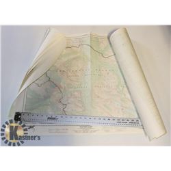 CONTOUR MAPS OF ALBERTA / BC MOUNTAINS