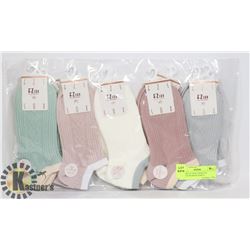 10 PAIRS OF NEW ASSORTED COTTON WOMENS ANKLE
