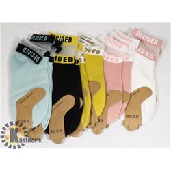 10 PAIRS OF NEW ASSORTED COTTON LADIES ANKLE