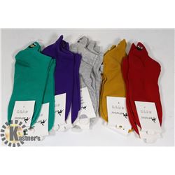 10 PAIRS OF NEW ASSORTED COTTON UNISEX ANKLE